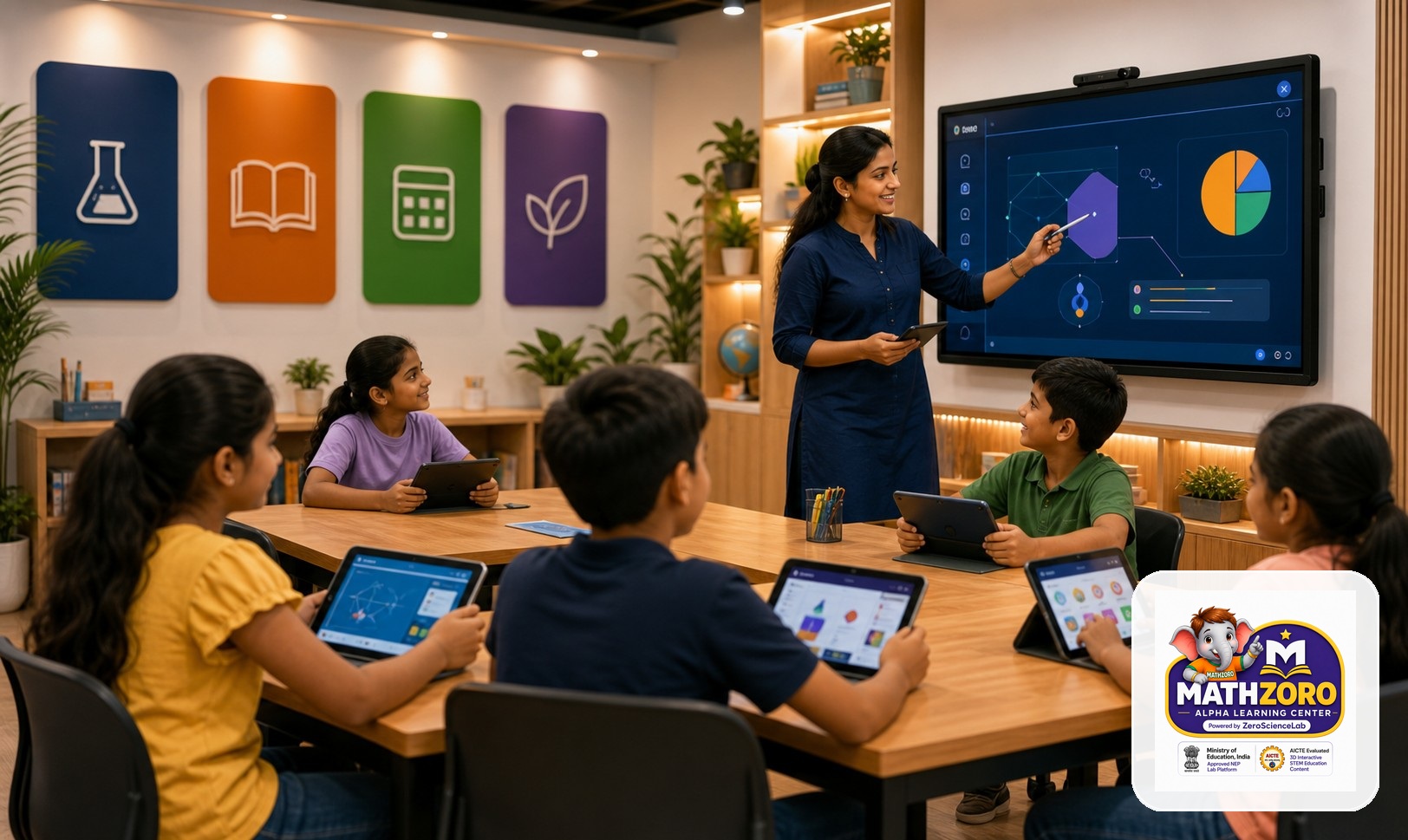 MathZoro Alpha Learning Center classroom concept
