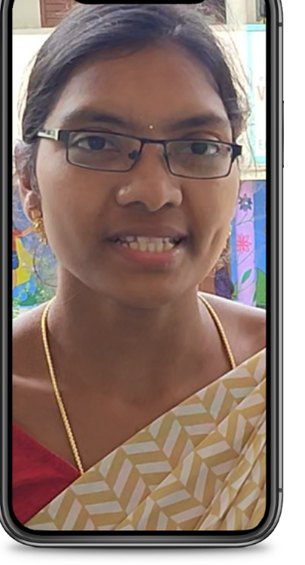 Teacher feedback video frame from BVK School, Paderu