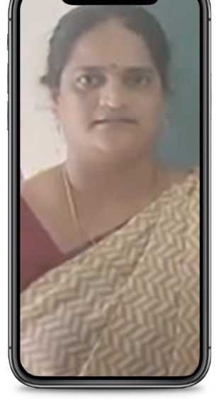 Teacher feedback video frame from BVK School, Maharani Pet