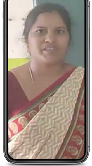 Teacher feedback video frame from BVK School, Maharani Pet