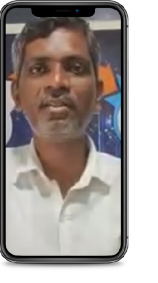 Teacher feedback video frame from BVK School, Maharani Pet